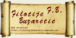 Filotije Buzaretić vizit kartica
